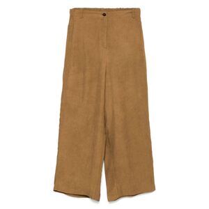 Colour 5 Power Brown Trousers - Cropped Trousers Women